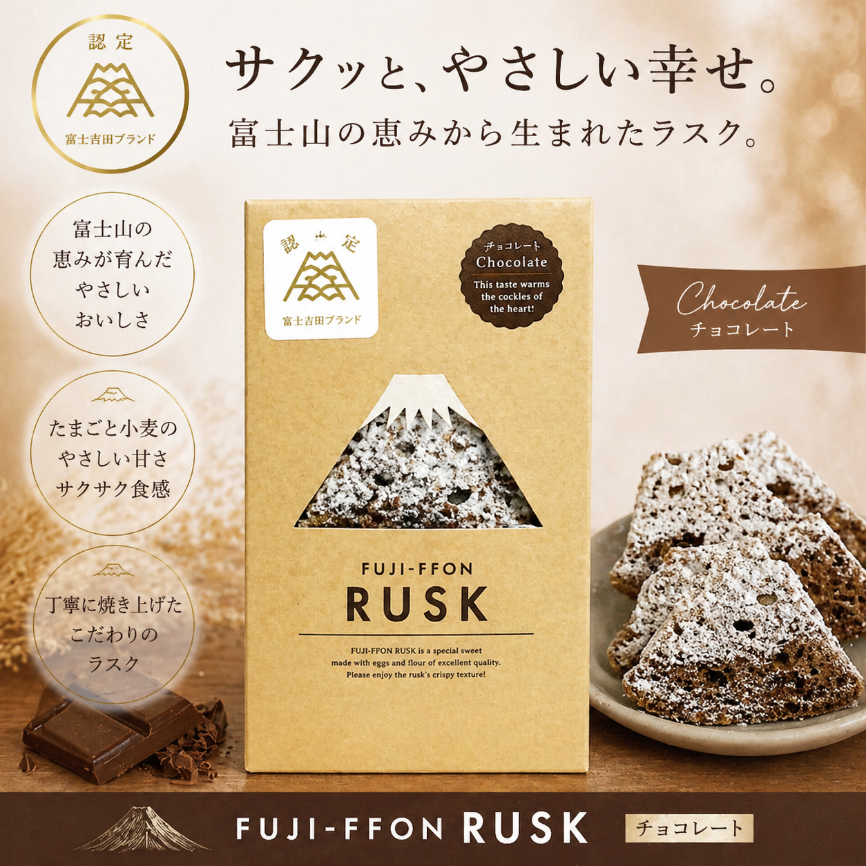冬の手土産 シフォン富士 ふじフォンラスク チョコレート