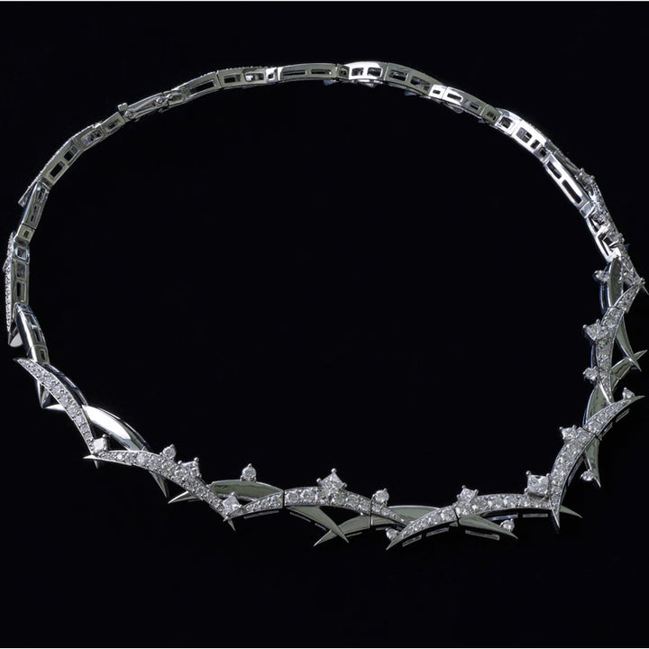 Ambrose アンブローズ Pt ダイヤモンド ネックレス(露芝紋) / 山梨