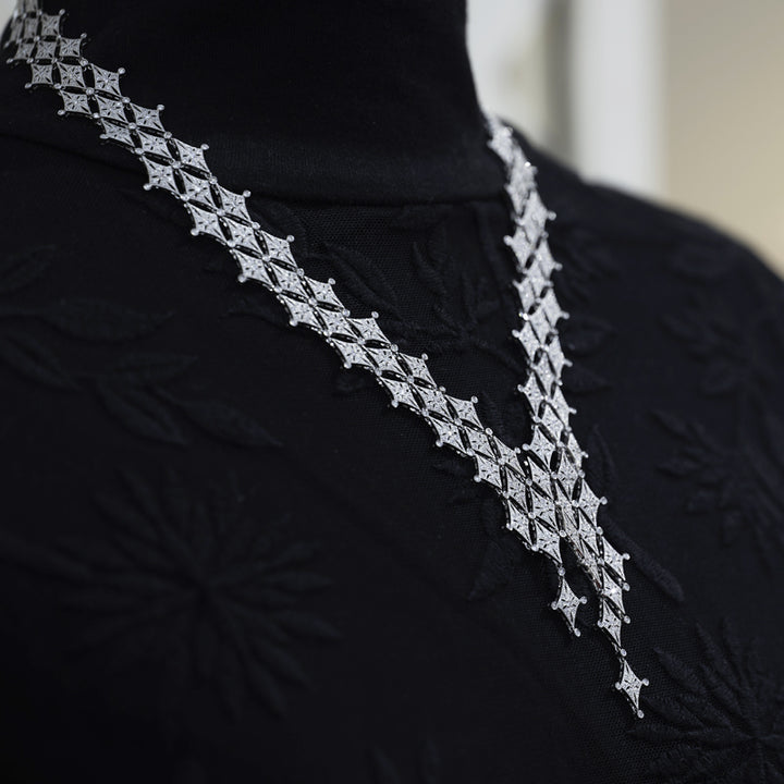 Ambrose アンブローズ Pt ダイヤモンド ネックレス(ミルキーウェイ